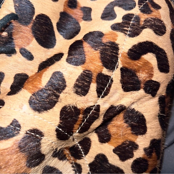 Steve Madden Annie Hidden Wedge Ankle Boot Leopard Tan  Black Women's sz 6.5 - Picture 3 of 10